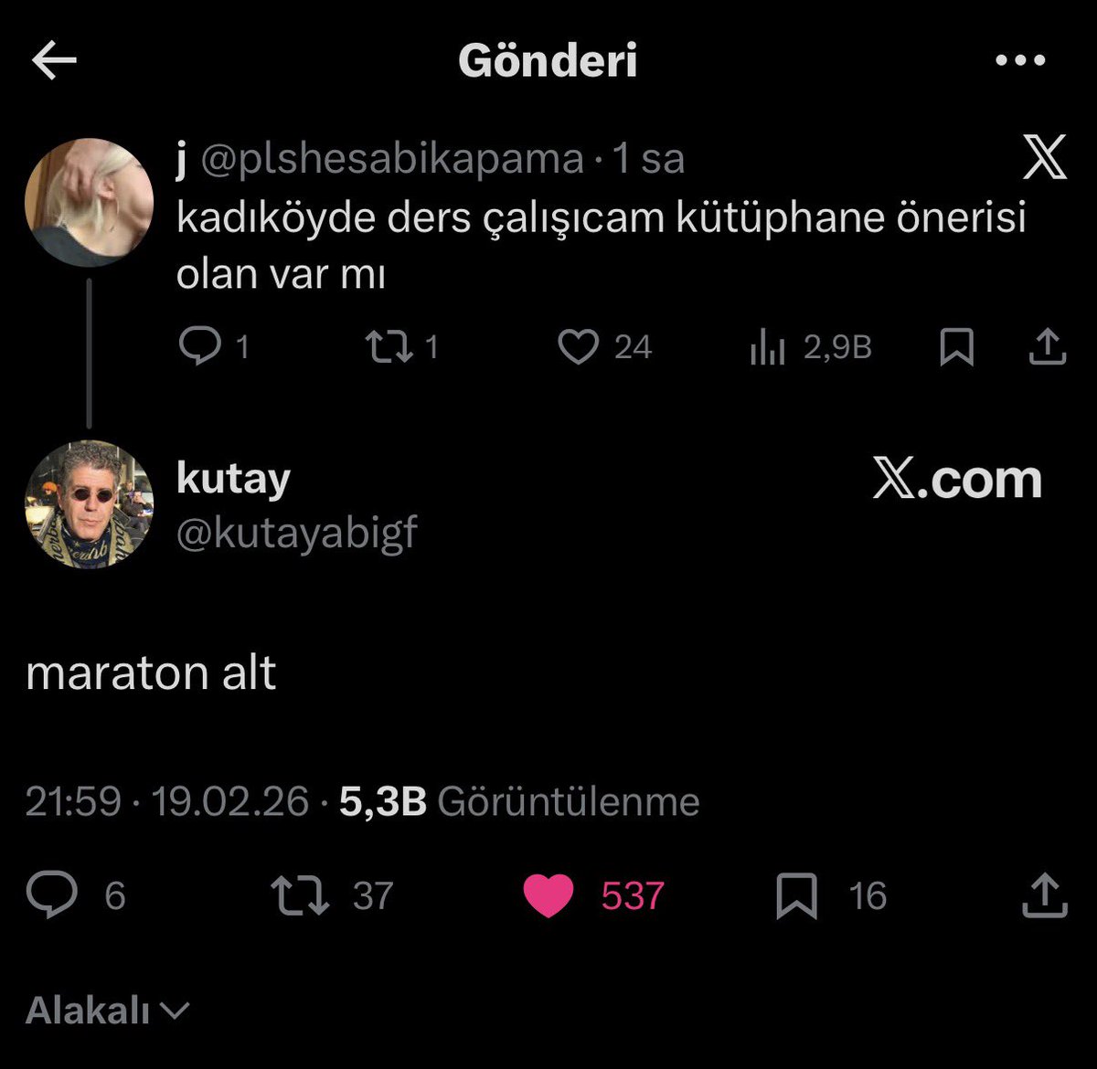 kuran çarpsın yaş geldi gözümden