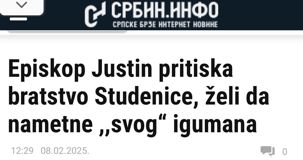 Kleronovinar's tweet photo. Антисрпско, малоумно гласило @srbininfo сакривено иза српског имена и њихов двоугао:

Поента је да као “патриоте” наводно брину о цркви, а заправо константно да је нападају.

Па кад је била прилика преко Јустина, искористили су је. Сад су наводно забринути за њега. https://t.co/vOrGXqmnnZ