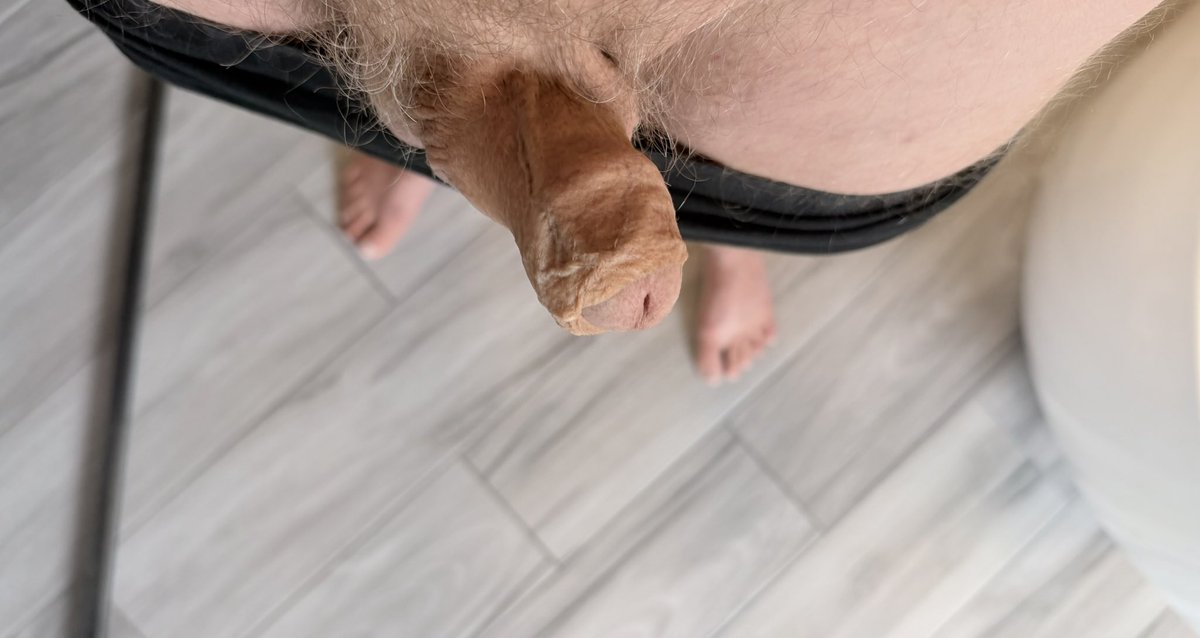 The little guy got all hard and veiny before his morning shower