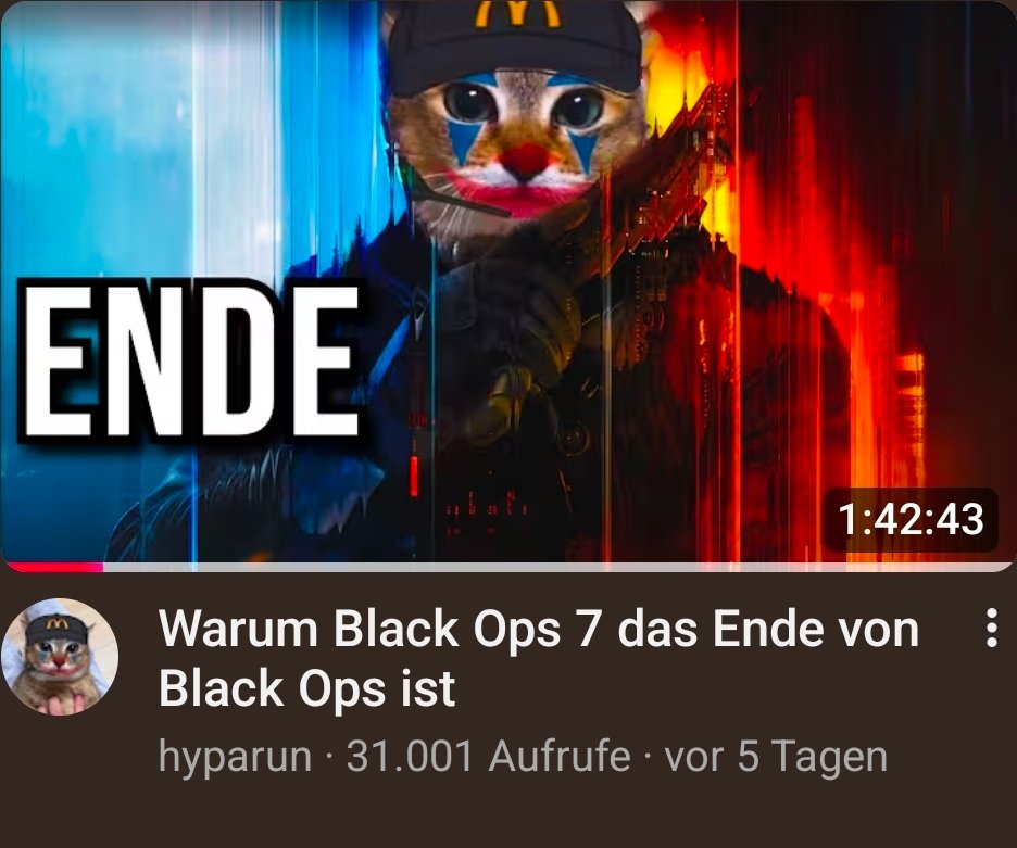 hyparun's tweet photo. Über 30.000 Views auf mein Video zu Black Ops 7. Fühlt sich immer noch surreal an.

Danke auch an meine 3 Follower auf X. https://t.co/R8X16GWZ9o