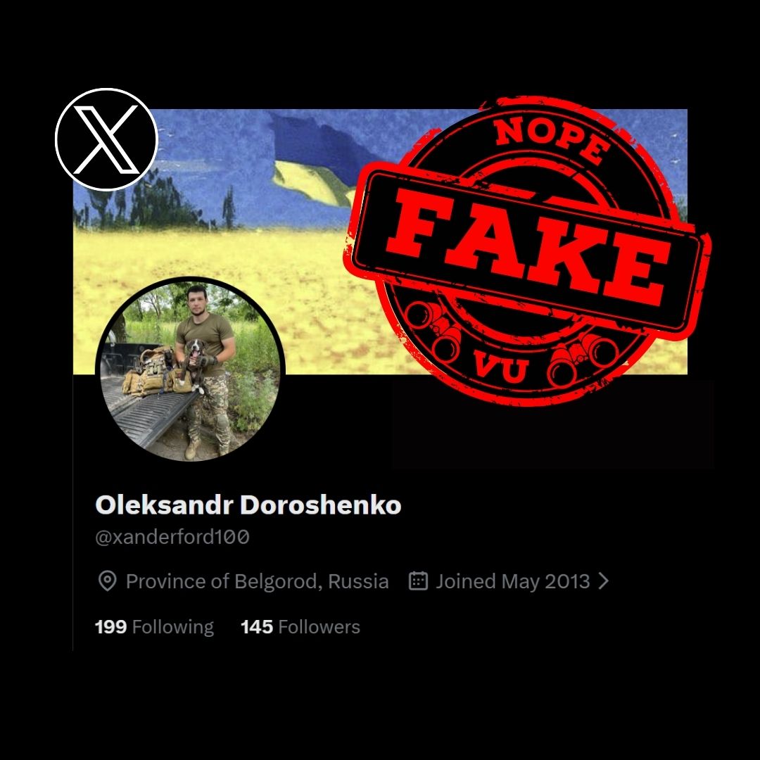 A third scammer impersonating a fallen hero.

❌ FAKE SOLDIER

Oleksandr Doroshenko

aka xanderford100

x.com/xanderford100

ID Link: x.com/i/user/1449948…

ID: 1449948055

⚠️ IMPERSONATES ✅ A FALLEN UKRAINIAN HERO