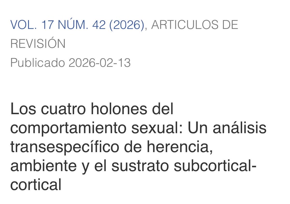 nincoria's tweet photo. Les comparto nuestro nuevo paper. Una visión integradora del comportamiento sexual  https://t.co/jQKaLc5i5A https://t.co/7pvHh1TXnM
