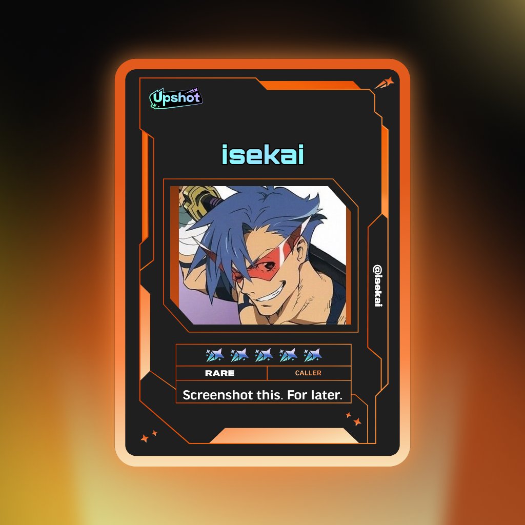 isekai's tweet photo. Just ripped my Predictor Card!

Ready to claim instant cash prizes, free packs and more.

Welcome to Prediction Play on @upshot_cards

Your turn
https://t.co/iDb145nFdk https://t.co/fjOtozOQd2