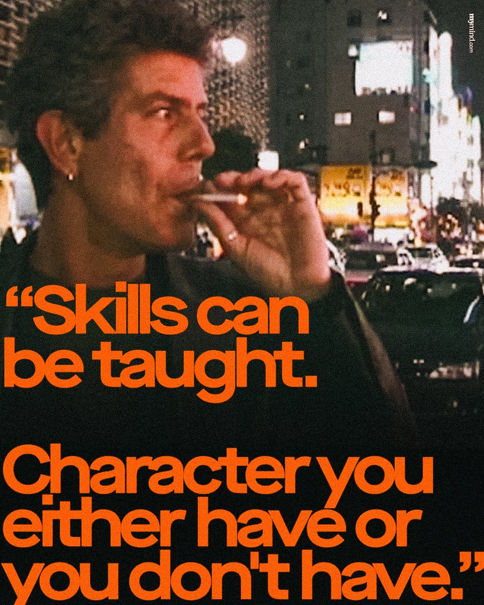 “Character is developed in the rush of the world”