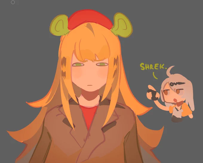 Drew this a long time ago but I like it better now. Her ears are very Shrek shaped #zzzero