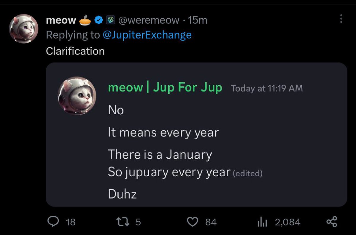 YoSoyWald's tweet photo. Keep an eye on everyone defending canceling Jupuary. They are OPPs. Probably industry plants tbh. https://t.co/h6lIU6FQ4B