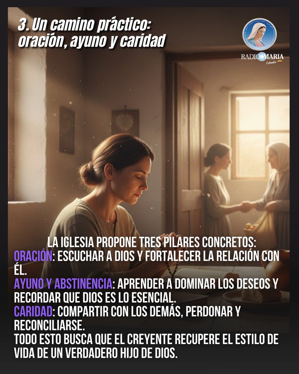 rmariacolombia's tweet image. 🛐 En la Infografía Carrusel de Evangelización de Radio María, te compartimos: 🙏 ¿Qué es la Cuaresma? ✝️

#RadioMaría #Evangelización #Cuaresma #TiempoDeCuaresma #IglesiaCatólica #FeCatólica #Oración #Conversión #PreparaciónEspiritual #Jesús #VidaEspiritual #CaminoDeFe