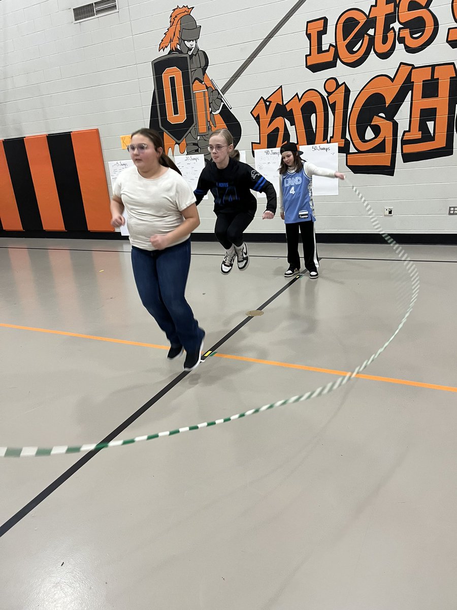 AmyKonoff's tweet photo. Otsego Elementary day 3 of Kids Heart Challenge. Jumping with friends is more fun! Our last day and donations are due tomorrow. https://t.co/Ic628EzGeq