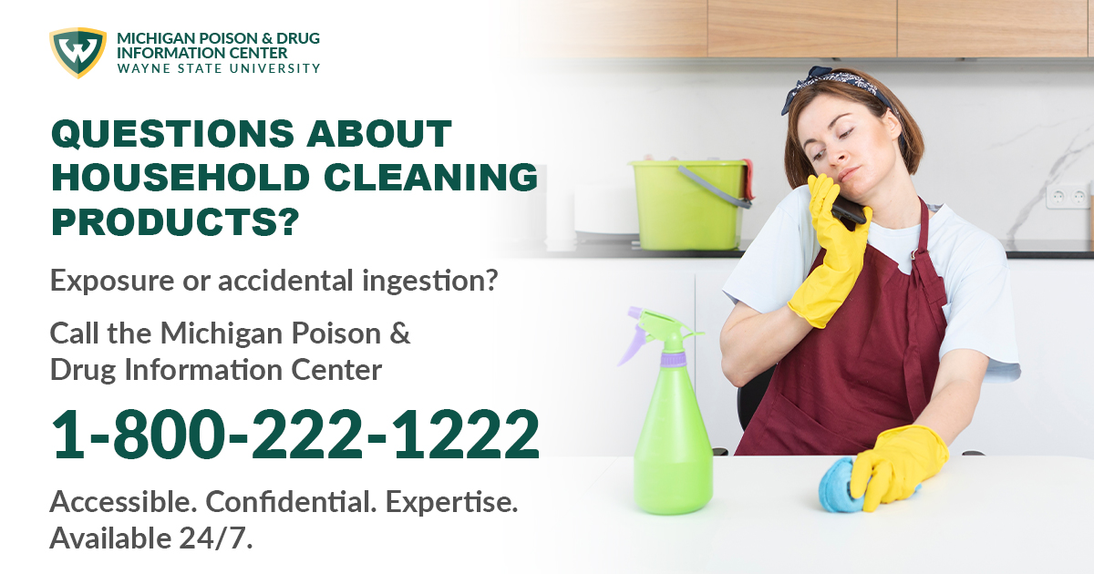 🚫 MYTH: Natural cleaning products are non-toxic.
 ✅ FACT: “Natural” doesn’t always mean safe. Many plant-based cleaners can still irritate skin, eyes, or lungs — and be harmful if swallowed.

Save the Poison Help number: 1-800-222-1222 ☎️

#PoisonPrevention #MiPDC
