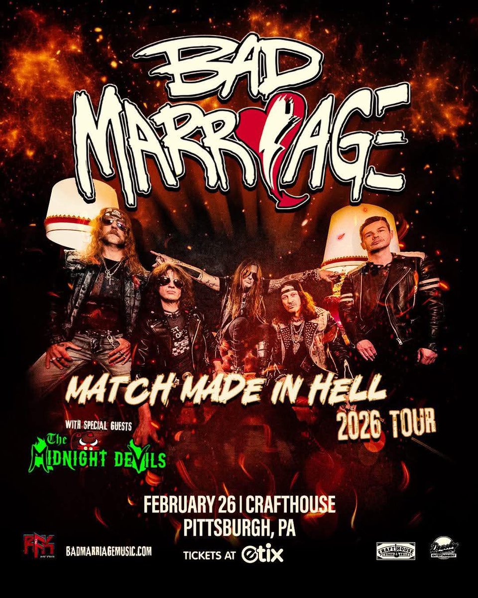 BadMarriageBand's tweet image. Next week we are kicking off our Winter Tour. See you at the Crafthouse in Pittsburgh PA on February 25th.
🤘🔥🎸🎸🔥🤘
#OriginalRock 
#RockandRoll 
#TommySkeoch 
#Pittsburgh