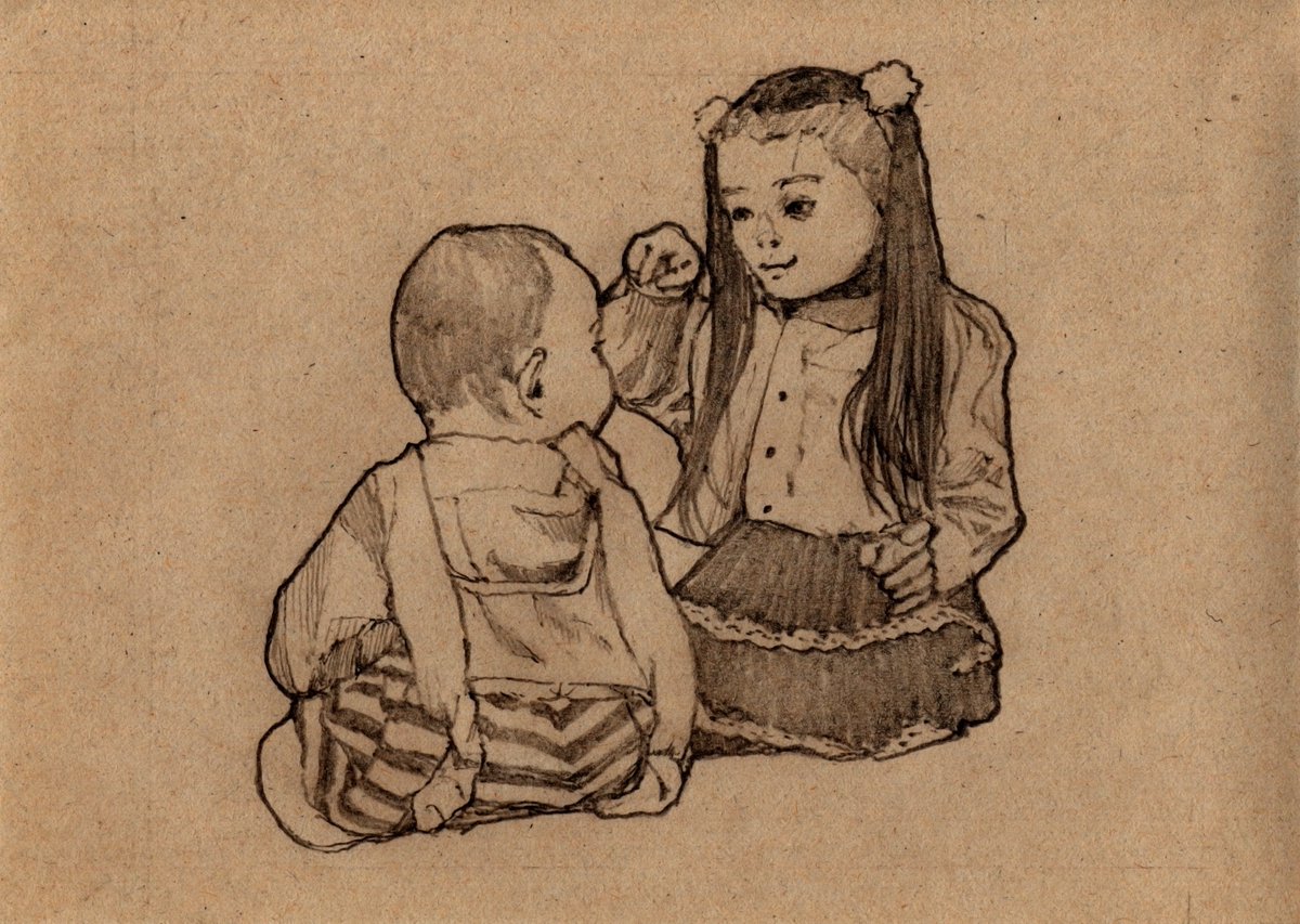 #子供編ポーズカタログ模写
あやす２-１８。