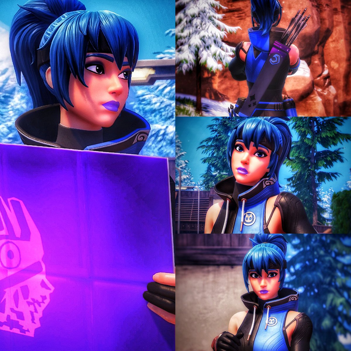 Blue Is For Sure My Favourite Colour 💙🐈‍⬛ #fortnite