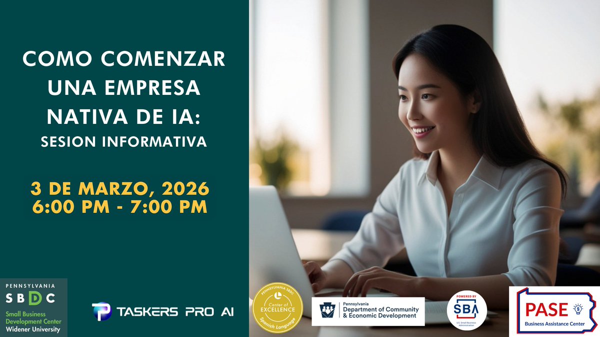 gecoronado's tweet photo. Emocionados de iniciar un piloto con Widener University SBDC.

Acompañaremos a 30 emprendedores en la creación de su empresa AI-native desde el día uno

Con #AIagents y live memory, estructuramos la idea, organizamos los datos y convertimos todo en un sistema operativo integrado https://t.co/ByGhmhcncv