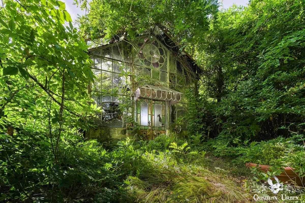ObsidianUrbex's tweet image. Greenhouse Rosa: an abandoned glasshouse in a picturesque Italian thermal spa town. #Italy #Photography #Greenhouse #Abandoned #Nature #LostPlaces