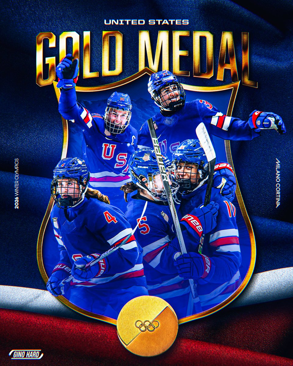 GinoHard_'s tweet image. QUEENS OF HOCKEY 👑

TEAM USA ARE GOLD MEDAL CHAMPIONS 🇺🇸🥇