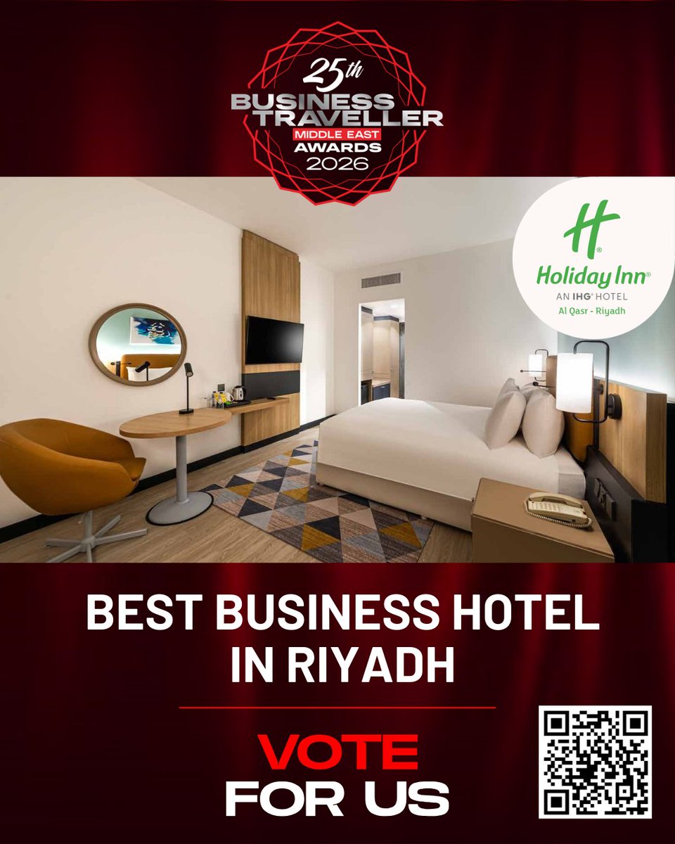BAANHospitality's tweet photo. We’re proud to be nominated for "Best Business Hotel in Riyadh" 2026. Cast your vote now! 🗳️ https://t.co/RvphchCYoi 

نفخر بترشيحنا لجائزة "أفضل فندق أعمال في الرياض" لعام 2026. 🏆
دعمكم هو سر نجاحنا.. شاركونا صوتكم الآن! 🗳️ https://t.co/RvphchCYoi 

#BusinessTravel #BTMEAwards https://t.co/6GacrhFuNY