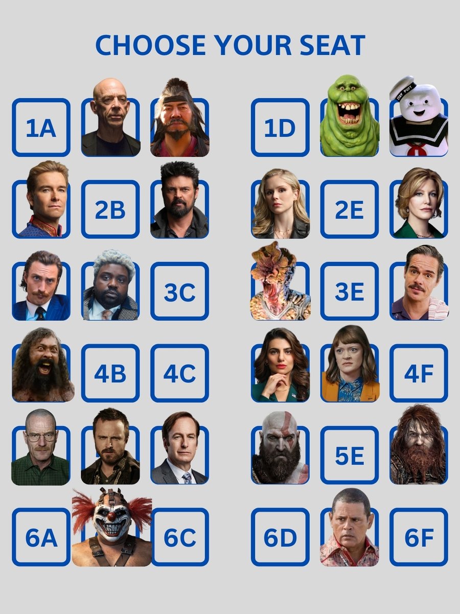 Sony's tweet image. Which seat are you choosing on this flight? ✈️💺