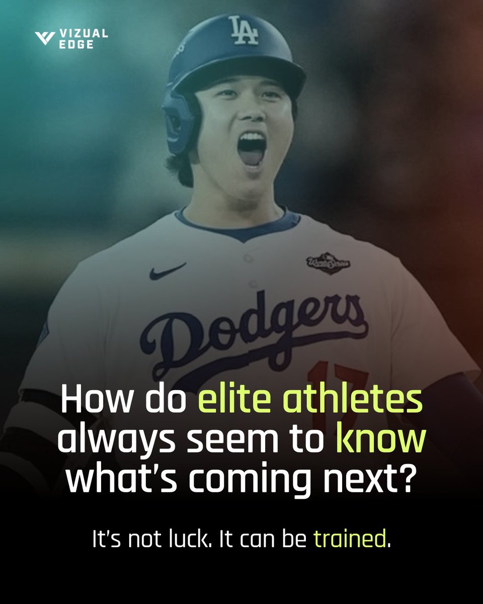 VizualEdge's tweet image. Elite athletes don’t just react, they anticipate. You can train the same visual and cognitive skills they use to see the game earlier and move first. Start sharpening your edge at vizualedge.com.

#VisionTraining #CognitiveTraining #AthleteTraining #SportsTraining