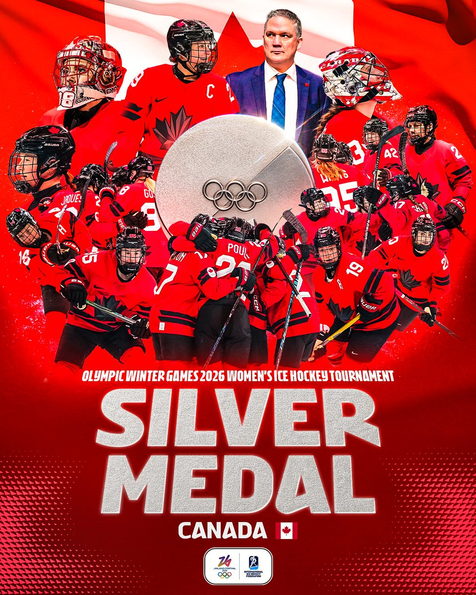 🇨🇦 @hockeycanada gets the silver 🥈
#IIHF #Olympics