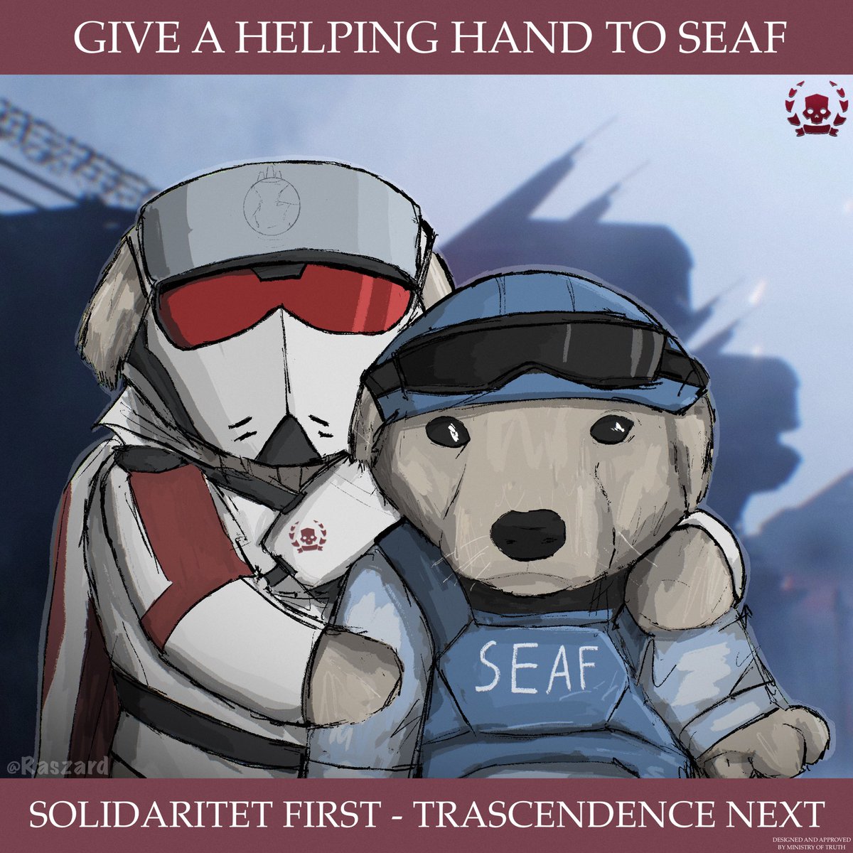 Ministry of Truth wants YOU to help the SEAF!

Liberate the Solidaritet! Defend the lives of innocent, Helldivers!

#Helldivers #helldivers2 #HelldiversII