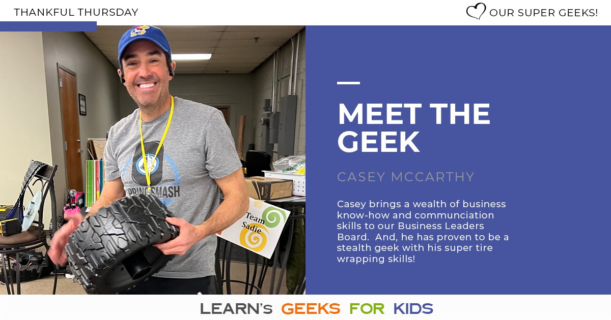 Casey's Role:
Business Board powerhouse
Car builder + assembly expert

Why He Volunteers:
The joy we bring to the hearts of children and their families is amazing to see.

Describes Geeks for Kids In 3 Words:

 ✨ Impactful
 ✨ Heartwarming
 ✨ Generous

Thank you, Casey!