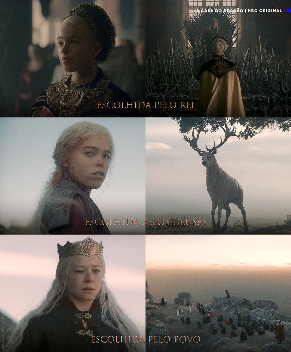 HBO_Brasil's tweet image. E quando a Rhaenyra Targaryen foi escolhida pelo rei, pelos deuses e pelo povo? 👑

#ACasaDoDragão