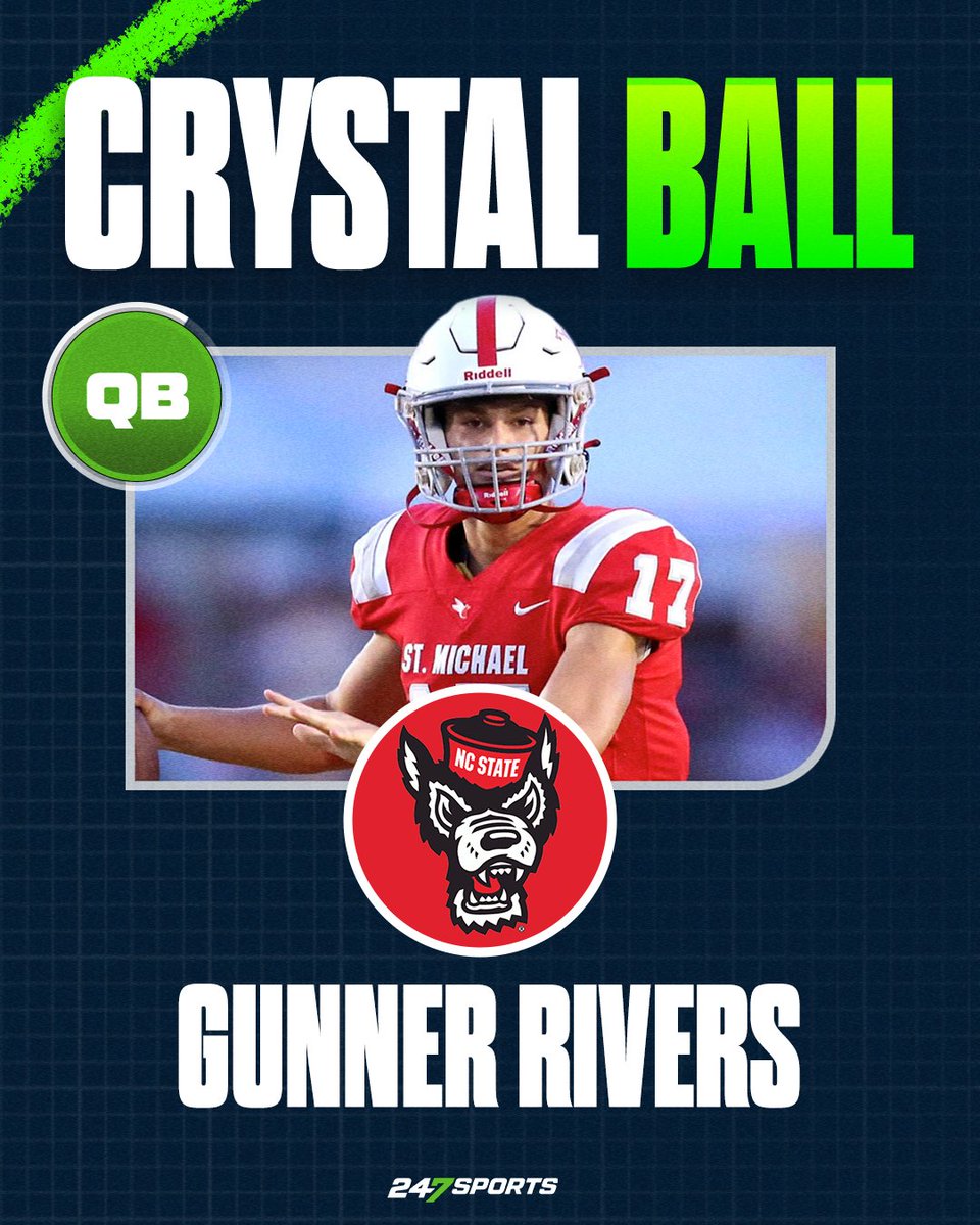 PackPower247's tweet image. NC State has received a Crystal Ball to land legacy QB Gunner Rivers in the 2027 class.

@MichaelClark247 explains how the Wolfpack staff has made up ground in the last couple of months to put itself in prime position to land the Top-10 QB.

🔮: 247sports.com/college/north-…