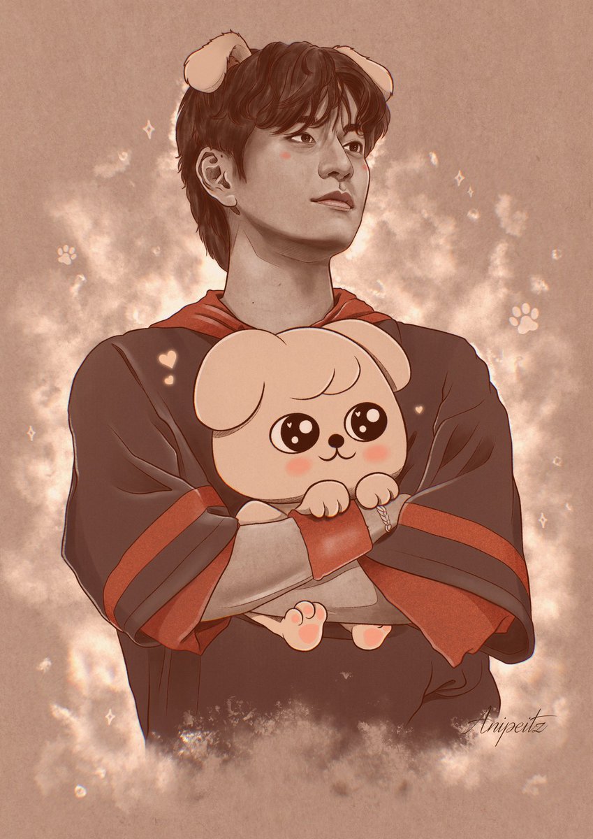 Seungmin &amp; PuppyM 🐶🐾

#Straykidsfanart #skzfanart #straykids #skzoo #skz