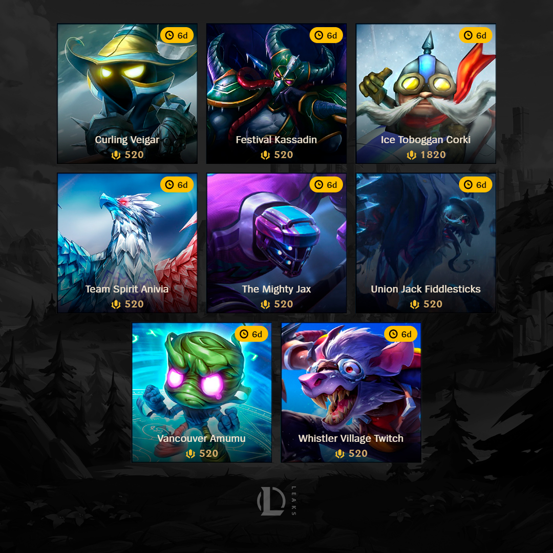 Legacy Winter Sports skins are back in the store! ❄️⛄