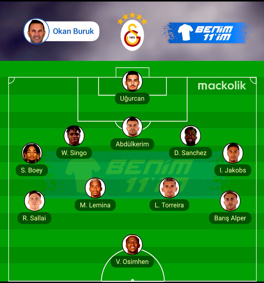 Haftaya Okan’ın çok çok 2/0 yenilirim 11i ektedir