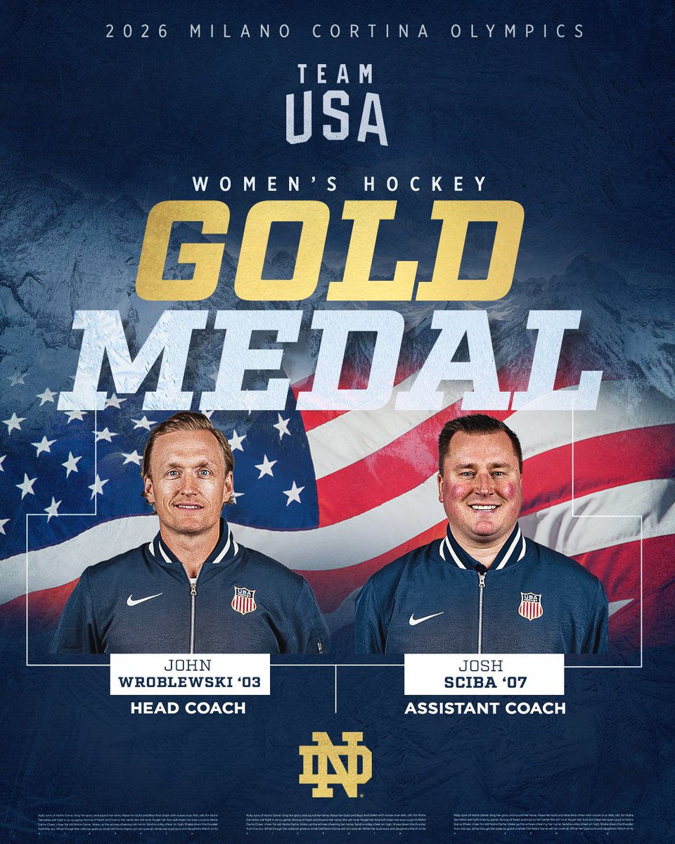 They're GOLDEN ✨

Two Irish alums helped lead Team USA women's ice hockey on a historic run in Milan ☘️

#GoIrish