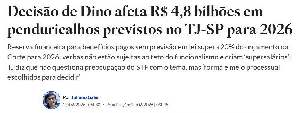 RicardoBerezin's tweet photo. O TJSP prevê gastar quase R$ 5 bilhões apenas com penduricalhos sem previsão legal

O orçamento anual do Hospital das Clínicas é de R$ 2,8 bilhões

Leia de novo: penduricalhos ilegais consomem quase 2x mais recursos que o maior complexo hospitalar da América Latina