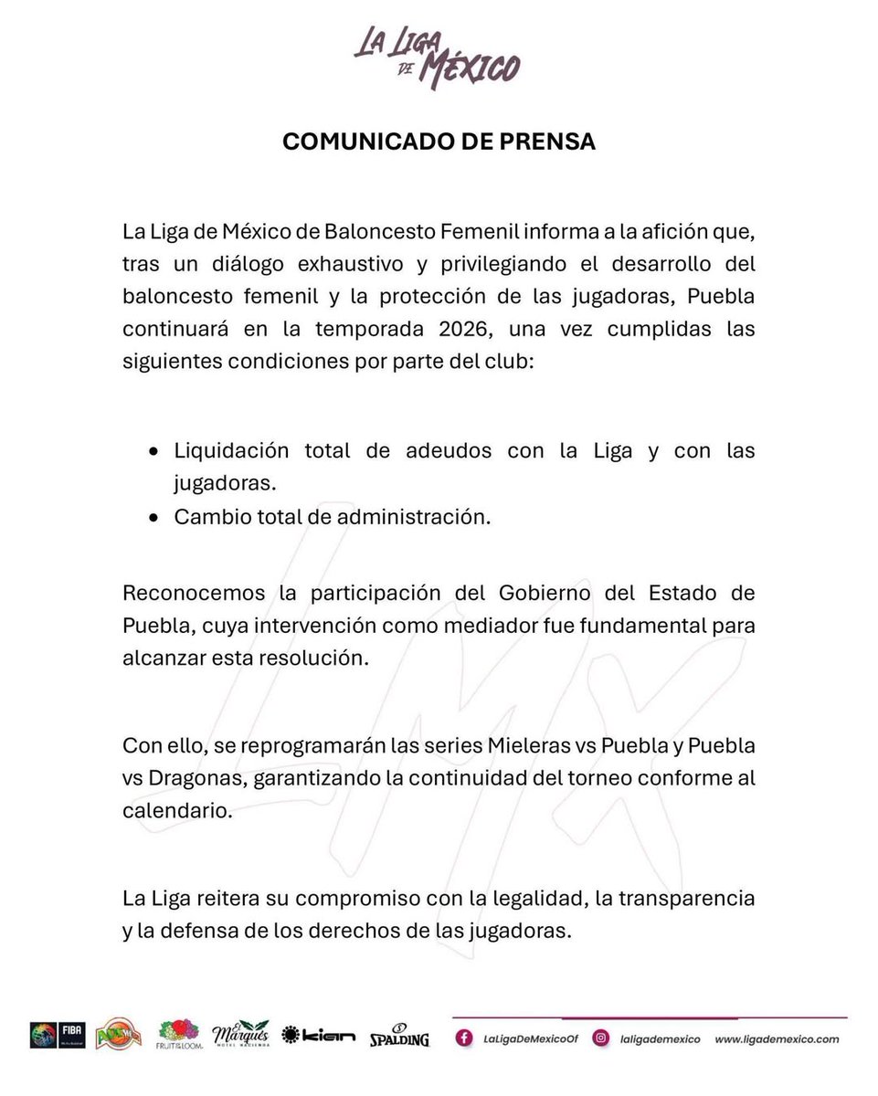 🏀Caray!! Que siempre sí continuan las Estrellas de Puebla

Les arreglaron el relajo que traían al interior, se va a pagar lo que se debía y el Gobierno de Puebla tomará el control para mantener el baloncesto profesional; ahora faltará saber cuándo se recuperarán los partidos