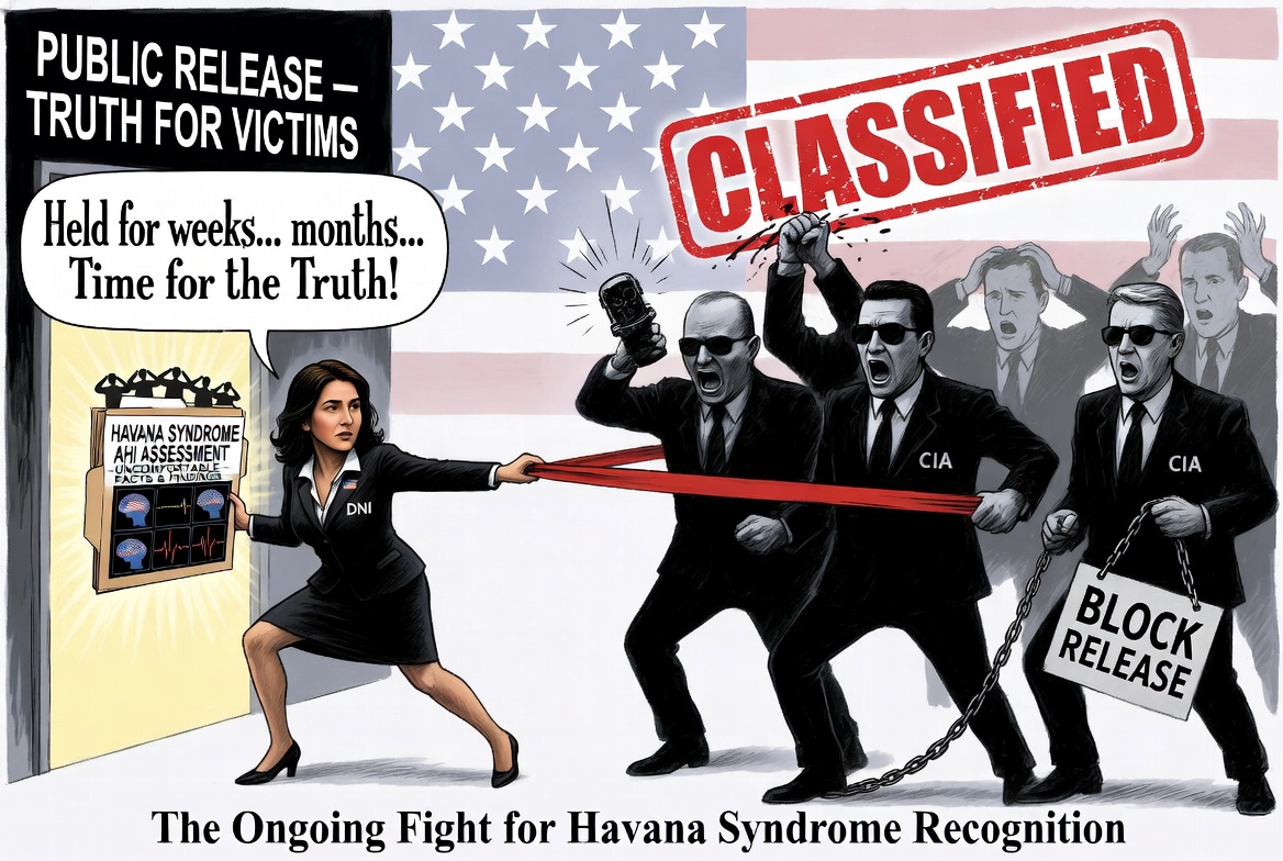 DNI Tulsi Gabbard <a href="/DNIGabbard/">DNI Tulsi Gabbard</a>  has reportedly held a new Assessment on Havana Syndrome/AHI for weeks (if not months) revealing “uncomfortable facts and findings.” Yet entrenched elements inside the CIA continue fighting to block its release.
<a href="/C__Herridge/">Catherine Herridge</a> <a href="/juliaioffe/">Julia Ioffe</a>