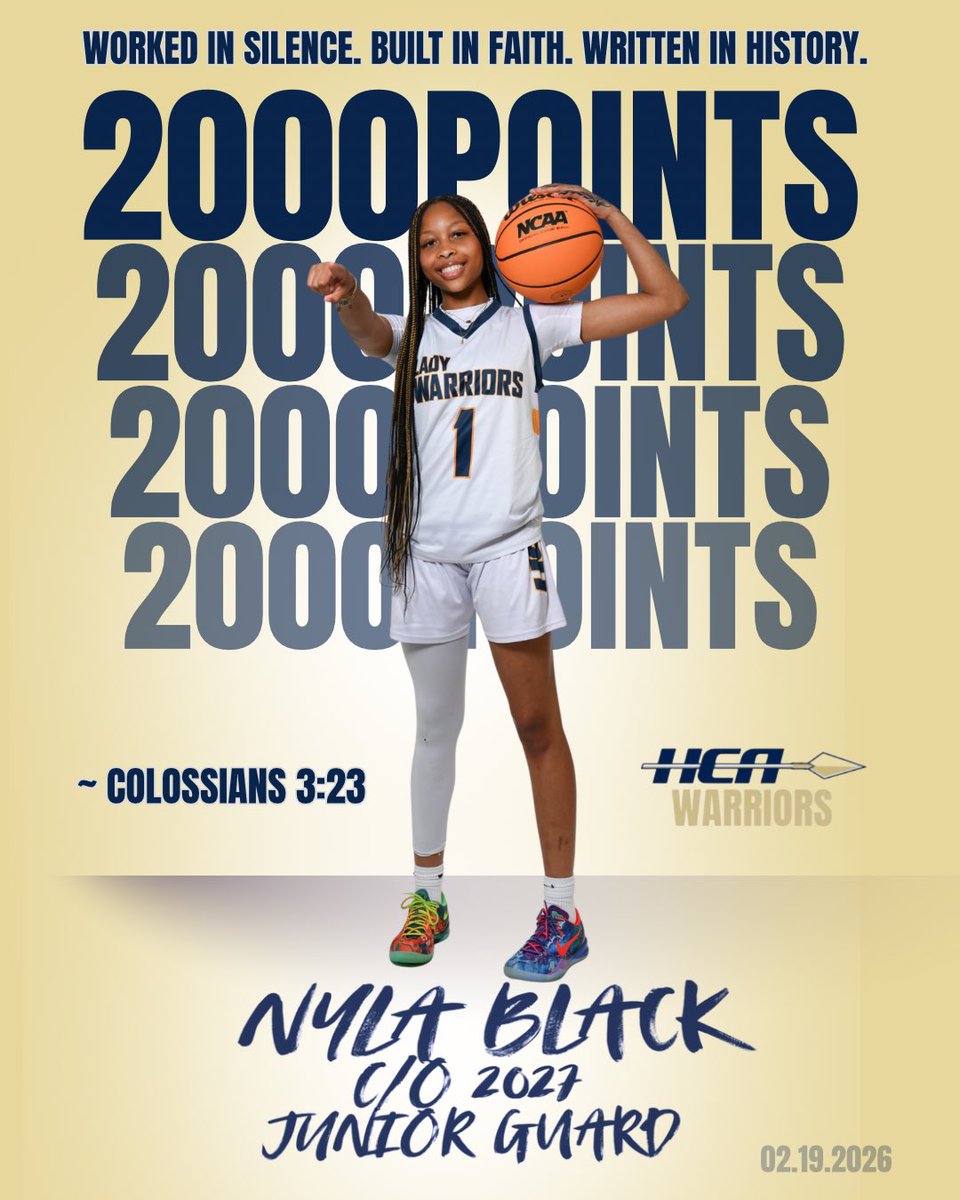 NylaBlack2027's tweet image. HUMBLE HEART. RELENTLESS WORK. HISTORIC RESULTS. #2000points
#Godsspeed🙏🏽