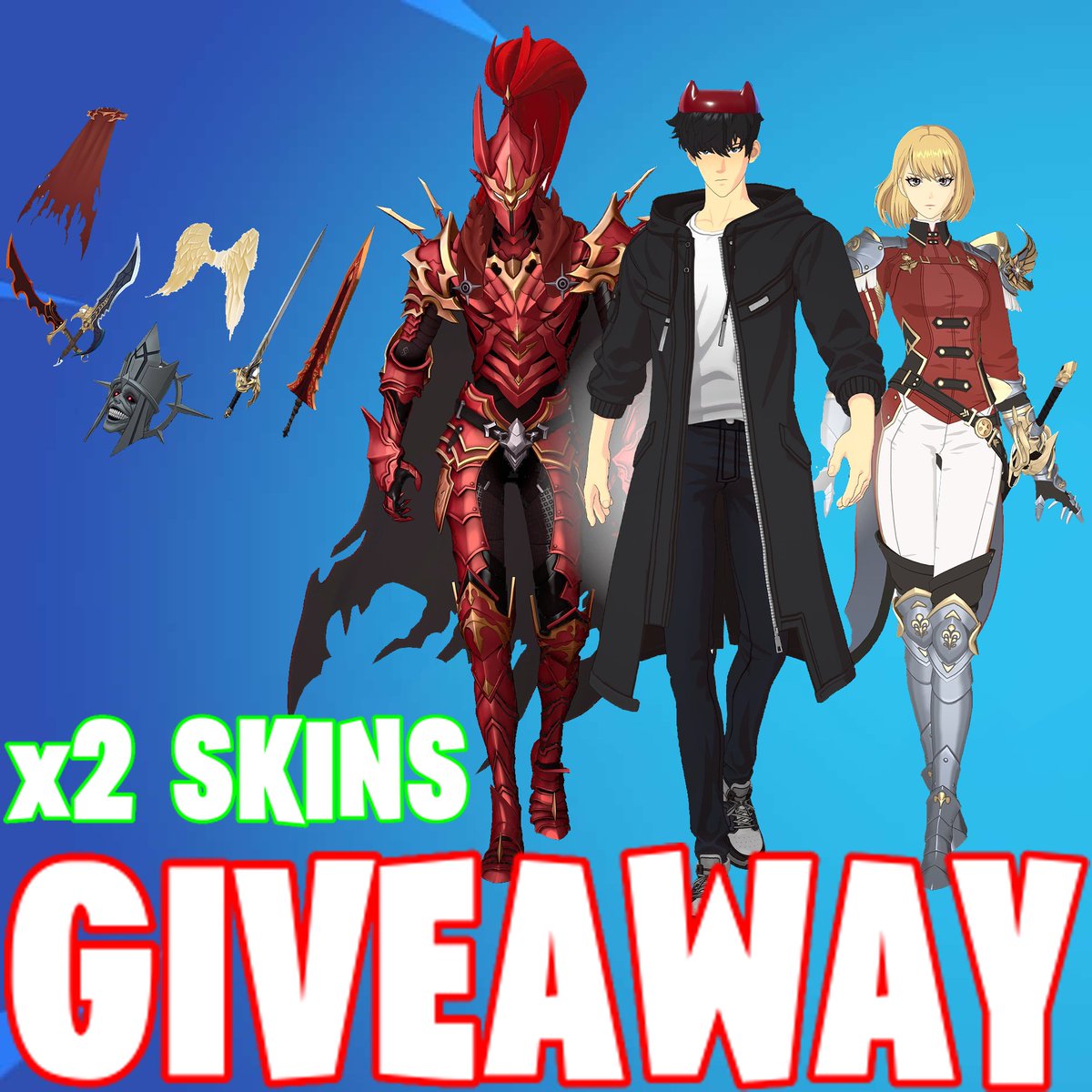 🎁GIVEAWAY 1500 SKIN x2🎁 

1⃣FOLLOW <a href="/Atom_Hamburger/">🅰️TOMIC 🅱️URGUER 🍔</a> &amp; <a href="/NorrsFortnite/">NORRS</a> 🗣️ 

2⃣LIKE AND RT 🔄 

3⃣COMMENT ANYTHING (comenta lo que sea) 🫂 

ENDS IN 48 HOURS, MUCHA SUERTE ♥