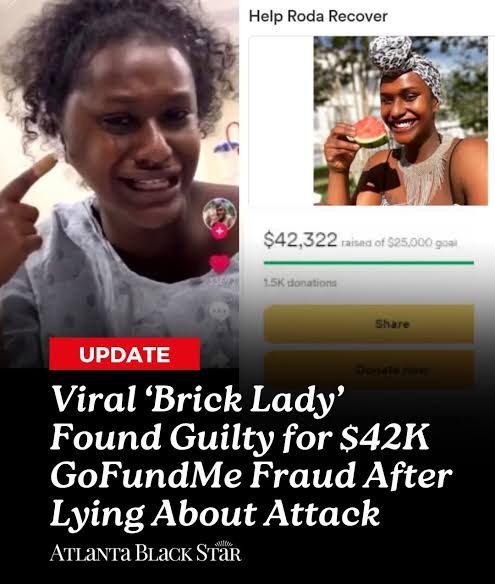 FolushoxFolarin's tweet photo. #MIRABEL‼️

"Every man at some point learns that at times a woman's tears mean nothing." 

Mirabel may have mental health issues, if so we empathise but you see She reminds me of the Brick Lady from 2023 who lied that she was physically assaulted with a brick at a nightclub. 

I stood firmly against her story simply because the swelling on her face was not consistent with blunt force trauma, it looked more like a reaction to something.

In the end, I was right.

It was a reaction that led to edema on her face.

Her name is Roda Osman. 

And she was sentenced to:

1 - 90 days in jail
2 - Mandatory mental health treatment
3 - Full $42,000 gofundme repayment
4 - 10 years of probation (with GPS monitoring)
5 - 10-year social media ban (violation could lead to up to 10 years in prison).

The man she accused was cleared and never charged. 

All of that said, never let the herd or  mob action (online or offline) make you suspend the use of your brain and analytical mind. Ask critical questions.

Rape and false rape accusations are traumatic and we must learn to be calm, patient and subject all accusations to diligent investigation.

I hope Mirabel gets proper psychiatric evaluation, drug rehabilitation, social welfare assistance and is made to understand the legal consequence of the allegations she made.

I wish her all the best.