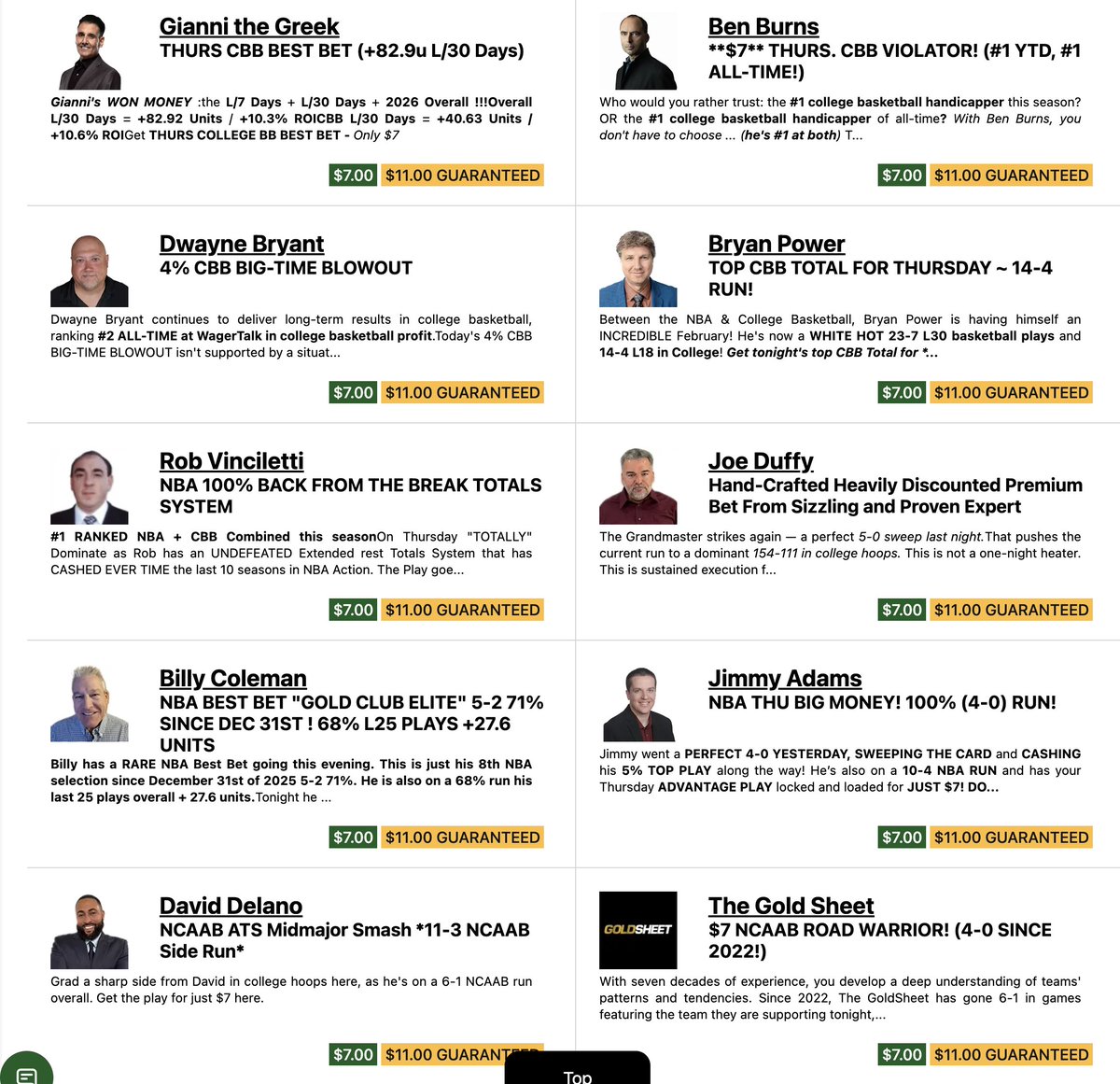 sportsmemo's tweet photo. 🥳 All the brands. Actual client plays. Just $7. WagerTalk, Picks and Parlays, SportsMemo, Winners and Whiners, GoldSheet, and StatSalt are now in one spot. From Marco D’Angelo to Joe Duffy, Sean Higgs to Gianni The Greek. One site, every brand, for only $7! 
👉 https://t.co/hfrpk4pgN0