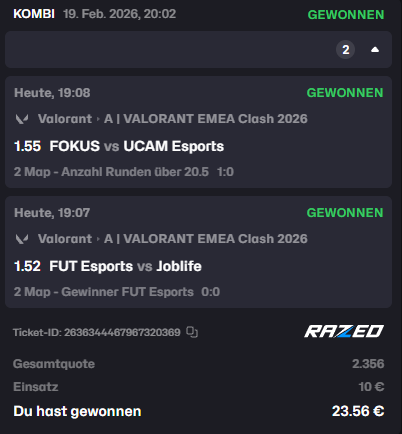 Auch kleinvieh finanziert den Döner. #valorant #esports #esportsbet
razed.com/signup/?raf=Ex…