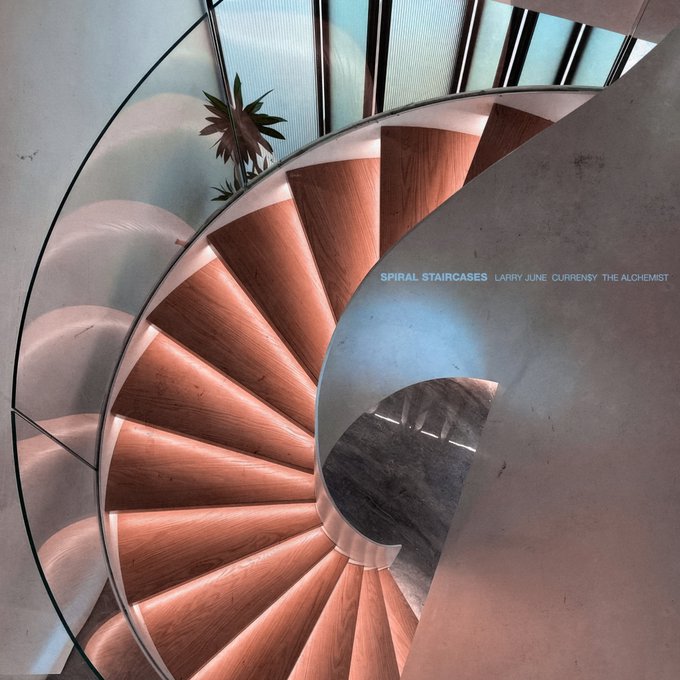 okayplayer's tweet photo. 💿SPIRAL STAIRCASES (ALBUM)
👤LARRY JUNE 
👤CURREN$Y
👤THE ALCHEMIST 
🚨 OUT NOW 🚨 https://t.co/XwOfAMthQM