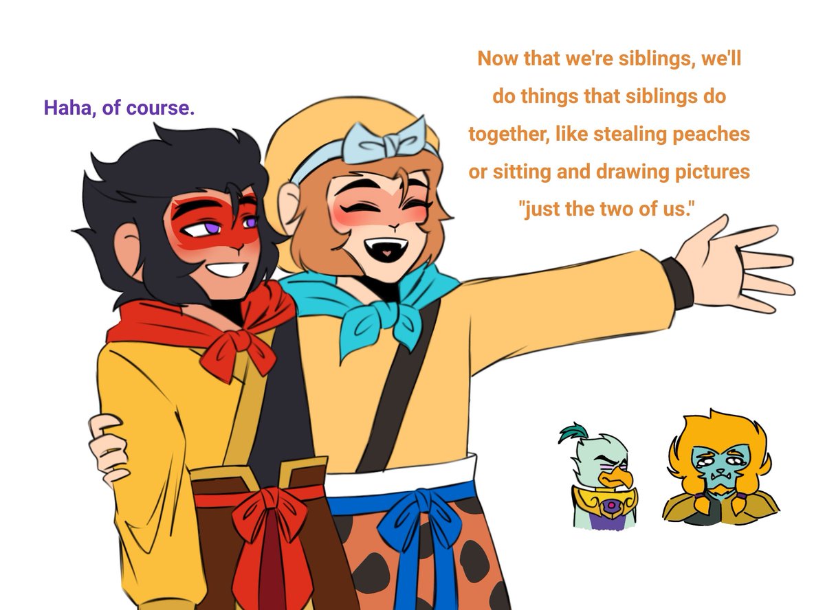 #ShadowpeachWeek2026

It's not my fault that so many people bully them when Wu Kong and the monkey are together.