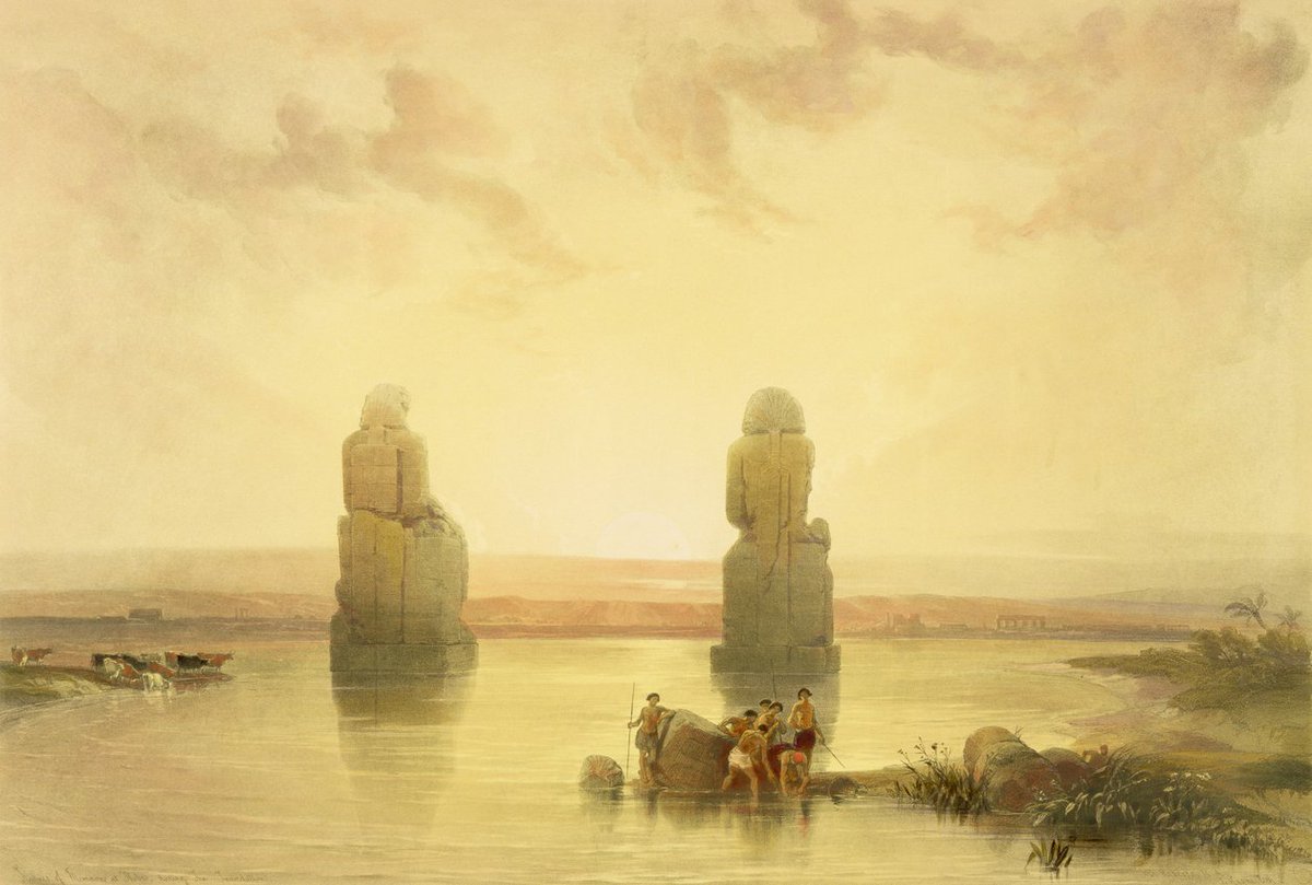 HistoriaJack's tweet image. A couple of paintings from Scottish artist David Roberts' tour of Egypt in the 1830s