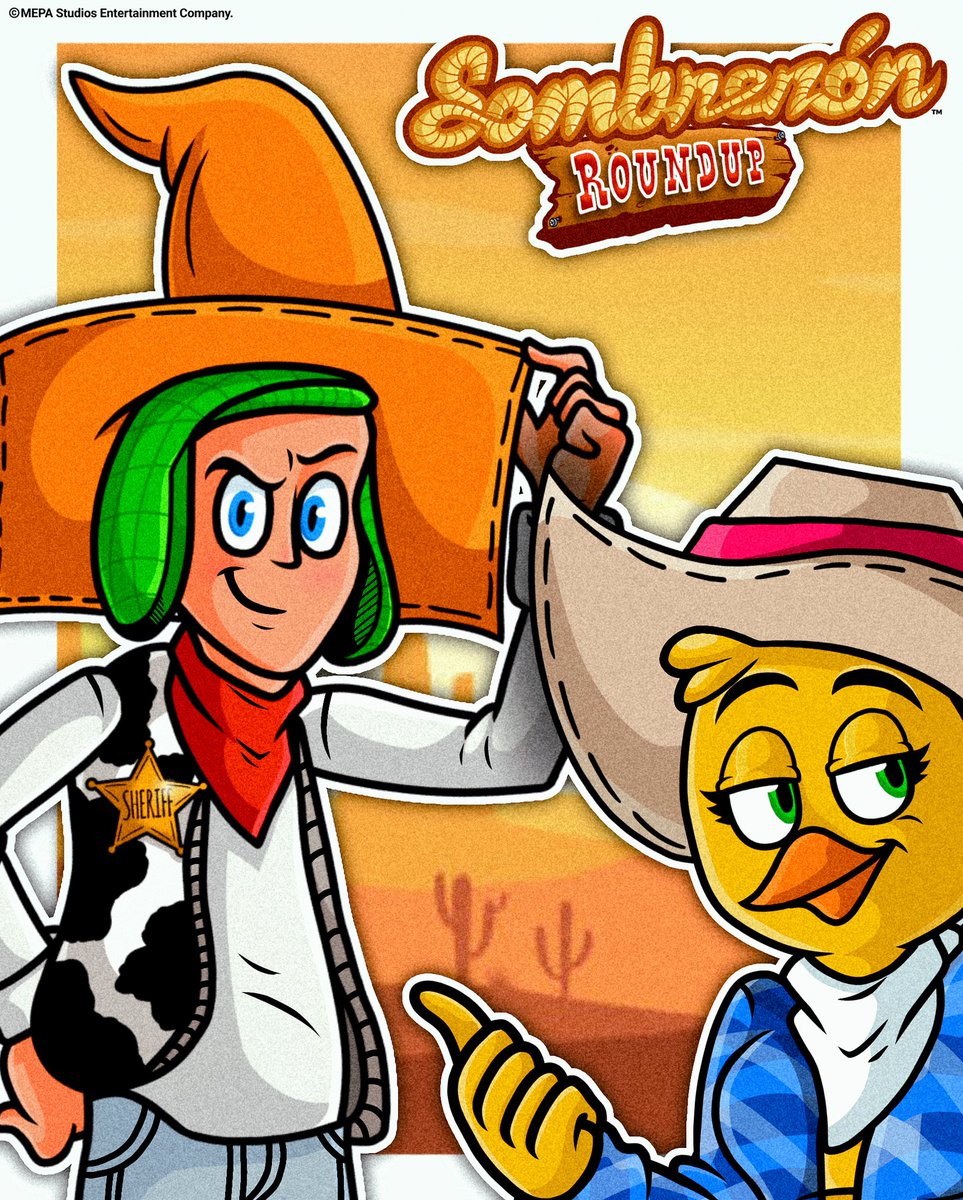 MPstudiosInc's tweet photo. They're closer than ever! Sombrerón and Chick are ready for more adventures! 🌵🐤🧡

 #SombrerónRoundup https://t.co/9pA3v8IC5z