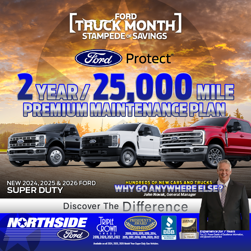NorthsideFord's tweet photo. Truck month has begun!
Premium Maintenance Plan with the purchase of a new Super Duty and a whole lot more savings.
See our lot for more options and more savings!
#truckmonth #ford #dealership #savings #trucks https://t.co/hUj5bF6uUY