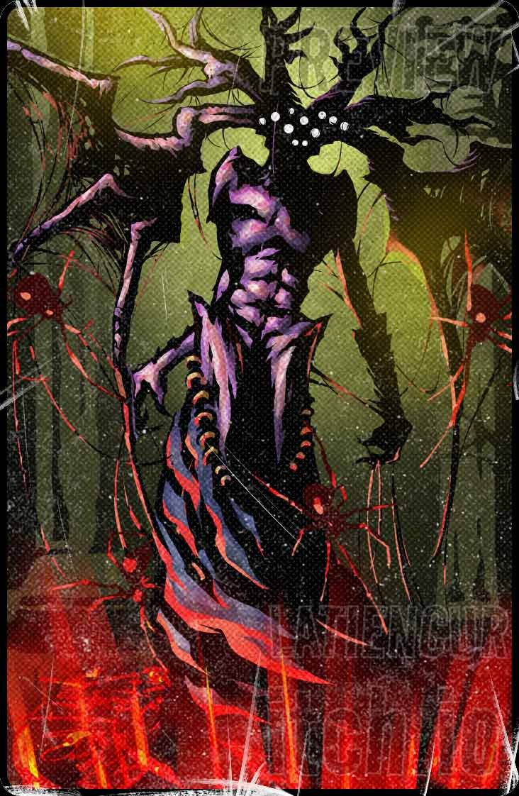 Latiencur's tweet photo. A crown of hands. Long fingers curling like the legs of starving spiders. 🕷️👑💀

Demon complete. Gaunt. Angled. Eyes staring from the shadow beneath. The 15th Stalker watches from the dark.
Horror has arrived.
https://t.co/rPG7olLbWu
#CryptStalkers #Demon #HorrorArt #TTRPG #DnD https://t.co/dD7CHjNUGv