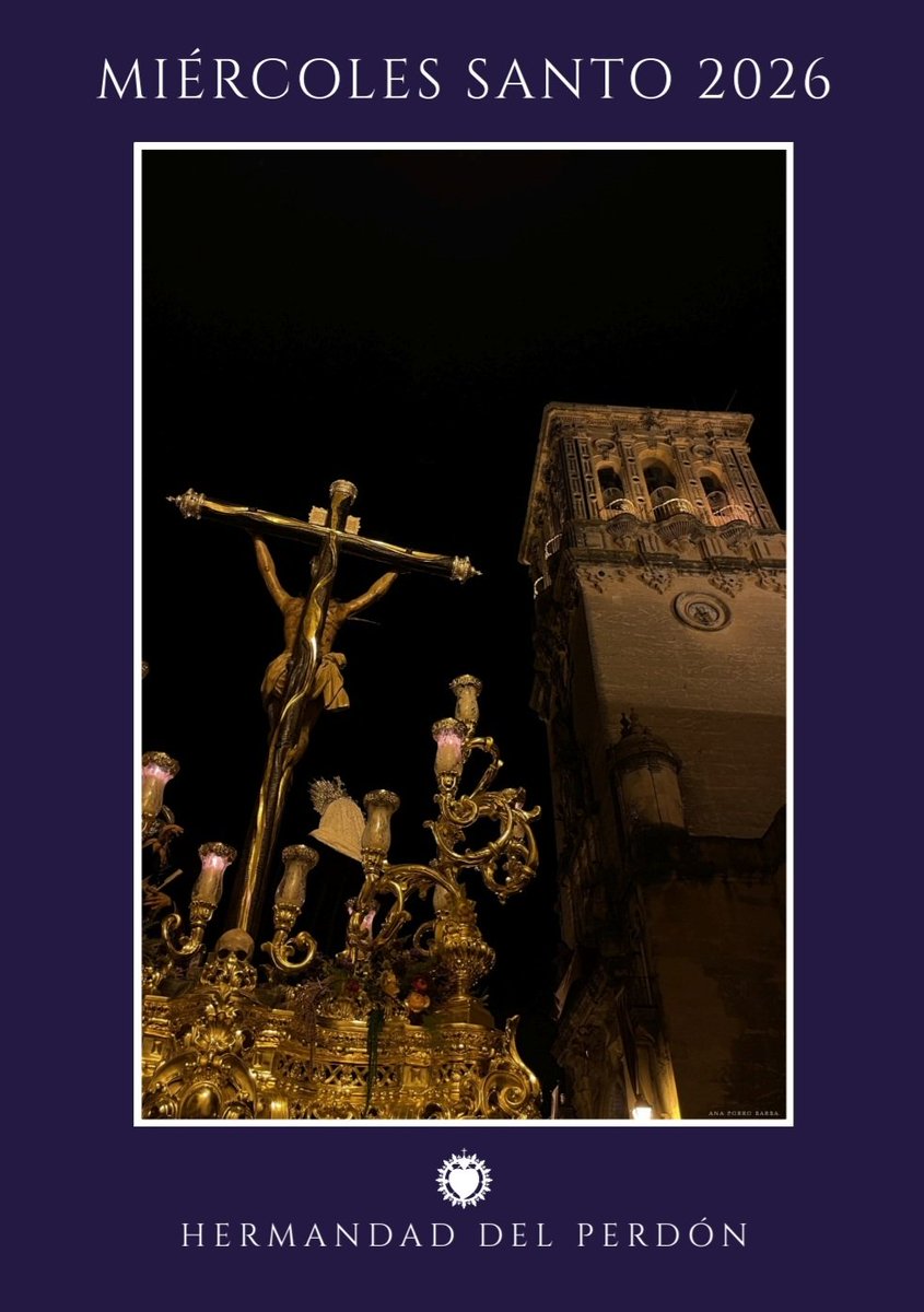 Cartel Miércoles Santo de la Hermandad del Perdón.
Semana Santa 2026 de Arcos de la Frontera.
Fotografía de Dña Ana Porro Barba.