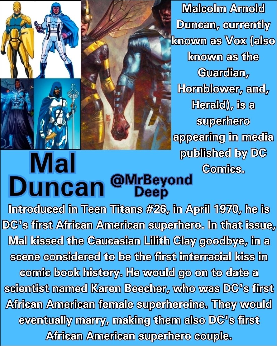 MrBeyondDeep's tweet image. #Black #BlackHistory #History #BlackHistoryMonth #MalDuncan #Hearld #Hornblower #Guardian #Vox