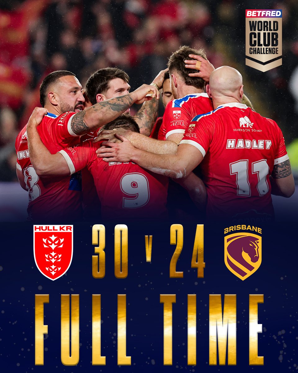 THEY'VE DONE IT 🙌

The Robins are the 2026 <a href="/Betfred/">Betfred</a> World Club Challenge Champions 🏆

#SuperLeague