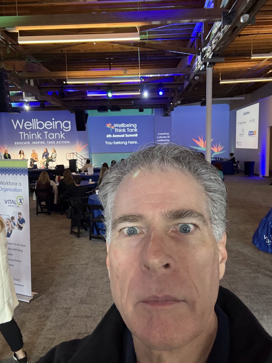pauljzak's tweet image. It really is a fun day Wellbeing Think Tank's 6th annual summit though I don't look like it--I had just gotten off stage from my keynote on the #neuroscience of #EmotionalFitness @ImmersionNeuro #SIX @CGUnews @DruckerSchool