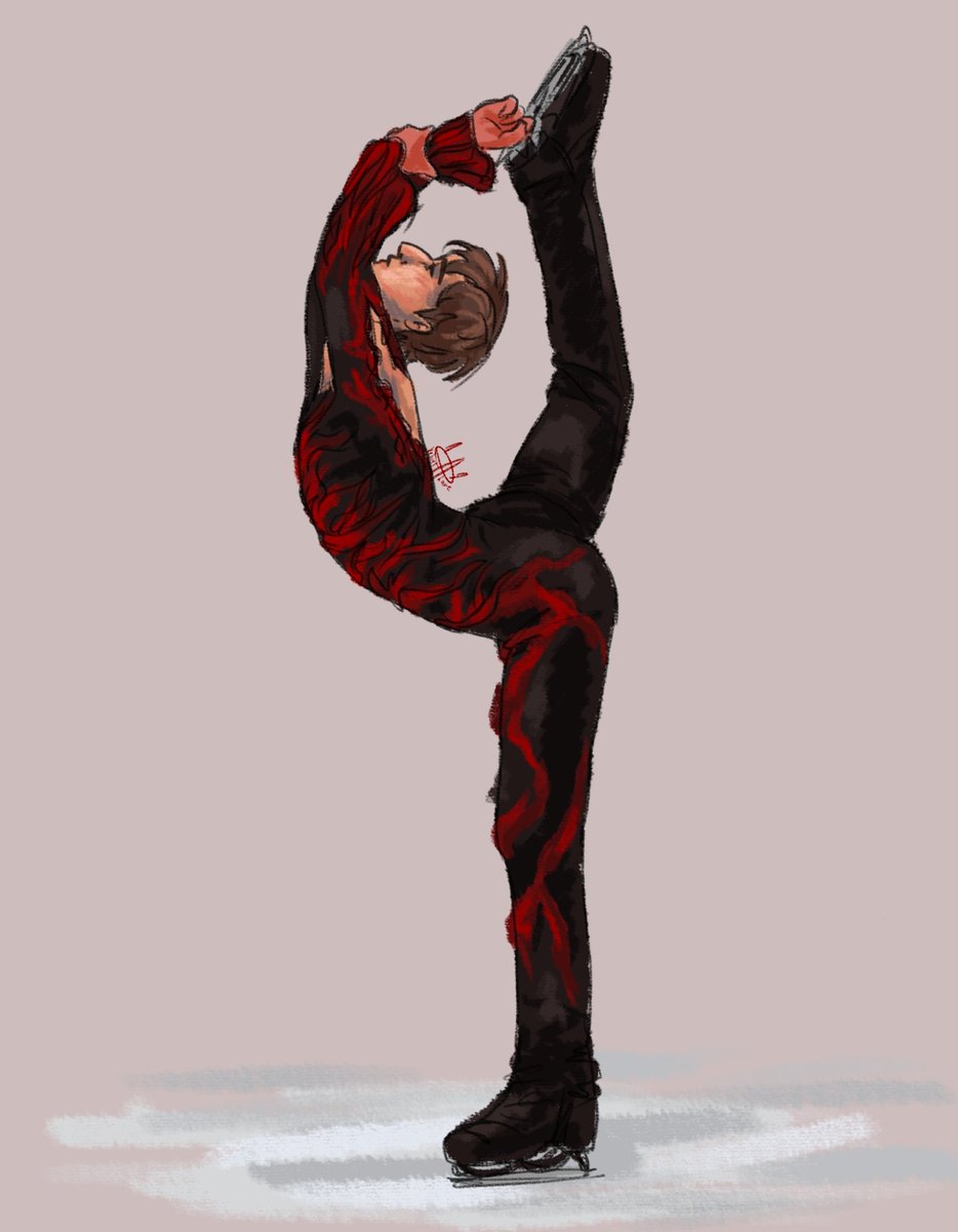 howrhowrhowr's tweet photo. Posting figure skaters #byler while watching the Olympics 
#bylerfanart https://t.co/99SjkvG2jl